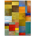 Trademark Fine Art Michelle Calkins 'Color Panels - Olive Stripes' Canvas Art, 24x32 MC0076B-C2432GG